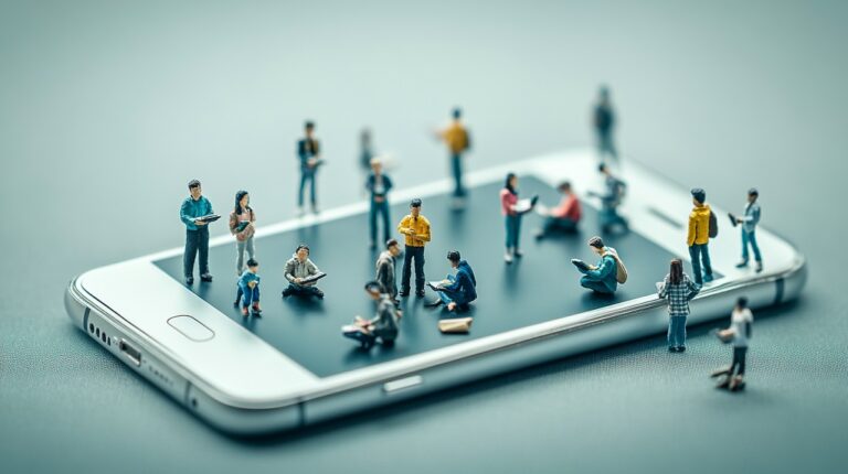 Grupo de personas con adicciones tecnológicas