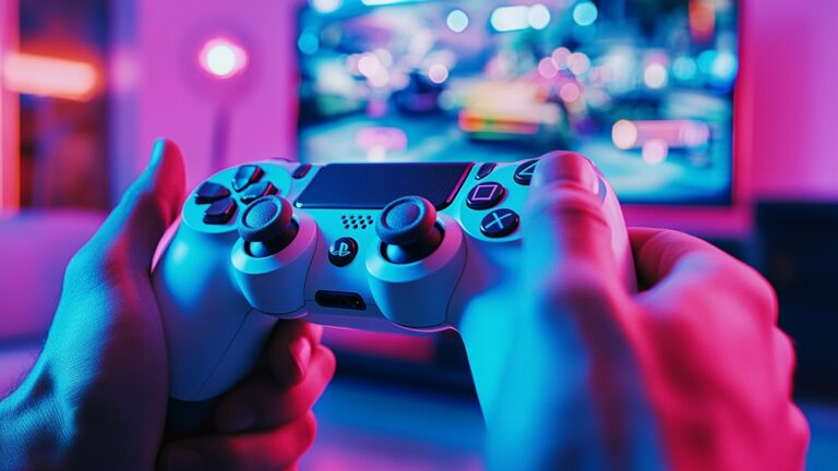 Un jóven con adicción a los videojuegos jugando a la consola.