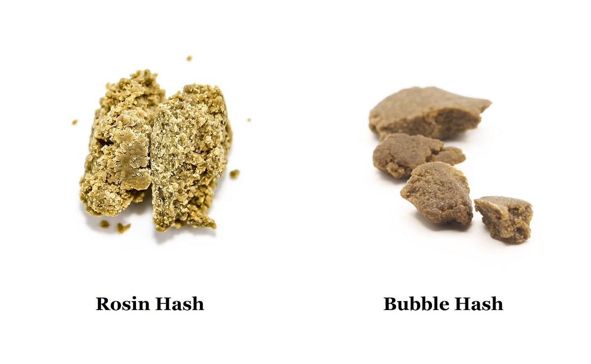 Rosin hash y Bubble hash son dos concentrados de cannabis