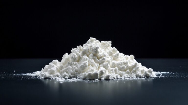 Polvo de cocaína sobre una mesa