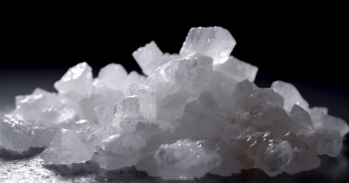 cristales de crack de cocaína