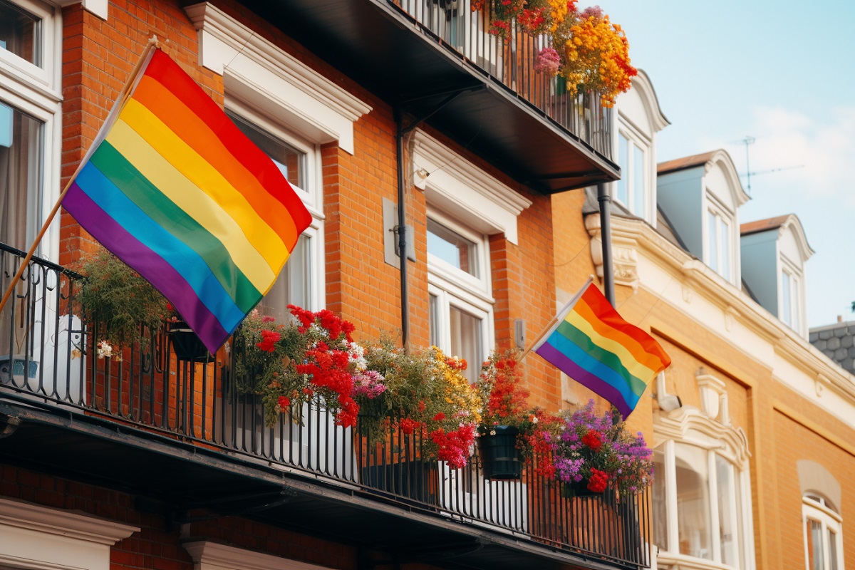 Balcón de un edificio gay friendly