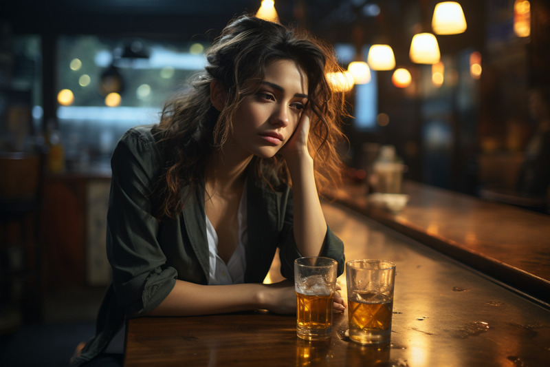 Alcoholismo en las mujeres Una mujer con alcoholismo en Valencia no puede dejar de beber