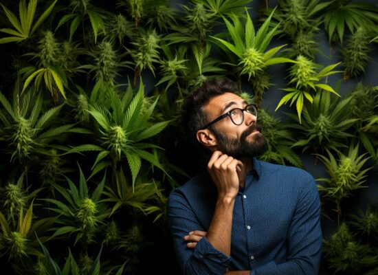 Un hombre pensando en dejar los porros y la marihuana de golpe