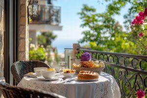 Desayuno en terraza de los mejores centros de desintoxicación de España