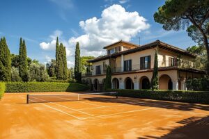 Pista de tenis de un centro de desintoxicación
