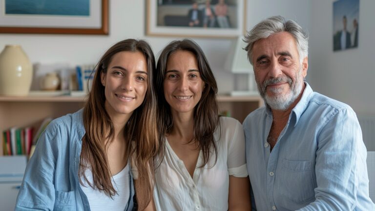 Un grupo de personas en terapia familiar